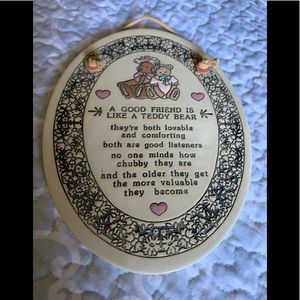 USA made pottery “Friends” Plaque